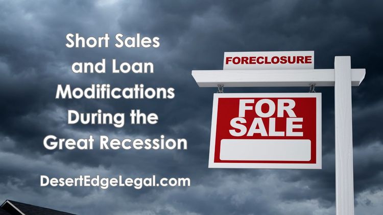 Short Sales and Loan Mods During the Great Recession